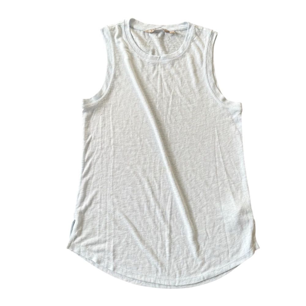 Athleta Tank Top Tunic Modal Cotton Blend Light Blue Small